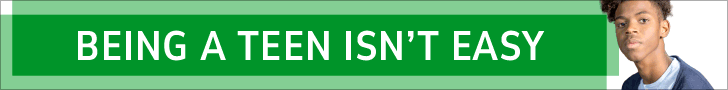 Being a teen isn't easy. Weed can make it harder. Teen Health Matters. Banner ad with orange, green and blue rotating boxes
