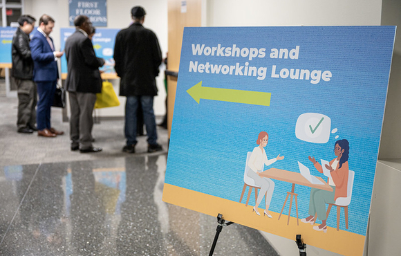 A photo from County Executive Calvin Ball's Federal Workers Career Fair on April 8, 2025.