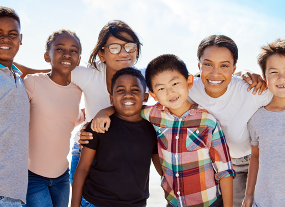 A group of diverse young people