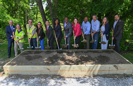 Howard County Executive Calvin Ball Breaks Ground on Largest Ellicott City Flood Control Pond to Date