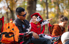 boy in Halloween costume 