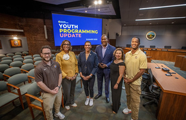 Officials at Youth Programming Update presentation