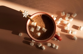 a cup of hot cocoa 