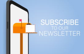 Mailbox and cell phone image asking to subscribe to newsletter