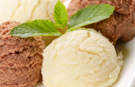 Scoops of ice cream for the ice cream social