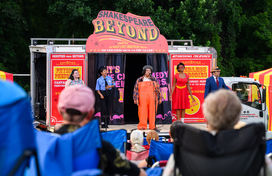 Performers at the Shakespeare Beyond presentation at Rockburn Branch Park.