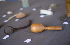 Artifacts on display.