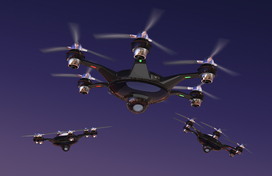 Drone flying 