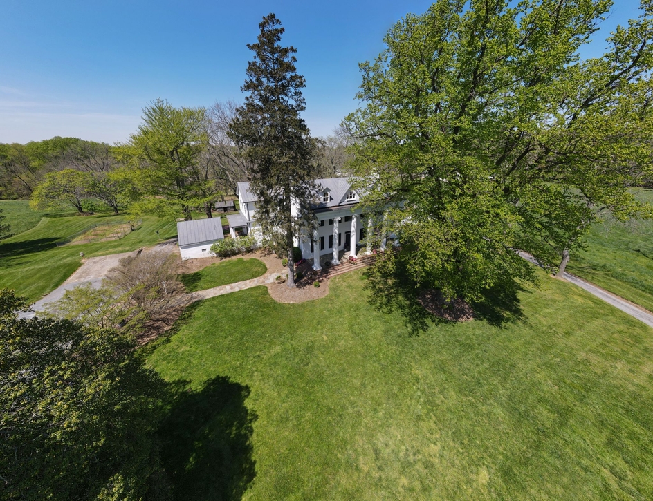 An aerial view of the Longwood property in Glenwood, Maryland.