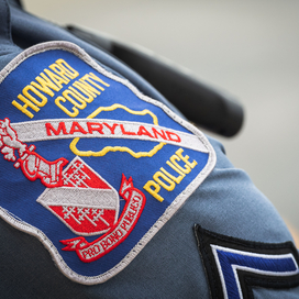 HCPD Patch on the shoulder of an officer