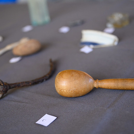 Artifacts on display.