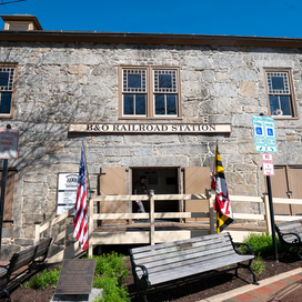 The exterior of the B&O Ellicott City Station Museum