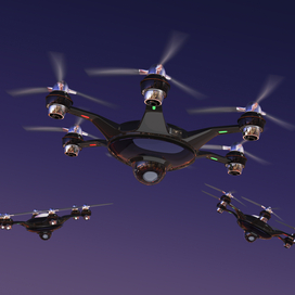 Drone flying 