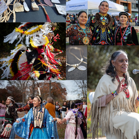 A collage showing several performers from different indigenous backgrounds at past NAHM Celebrations. 